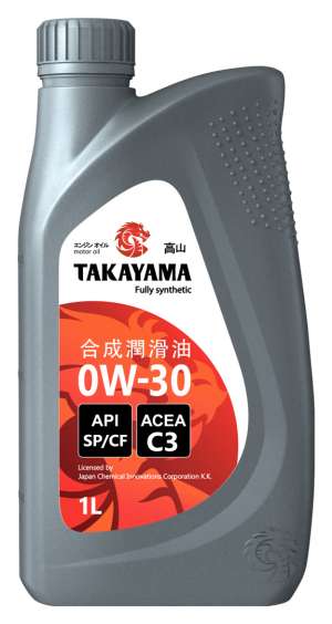 TAKAYAMA SAE 0W-30 API SP/CF ACEA C3 1л пластик